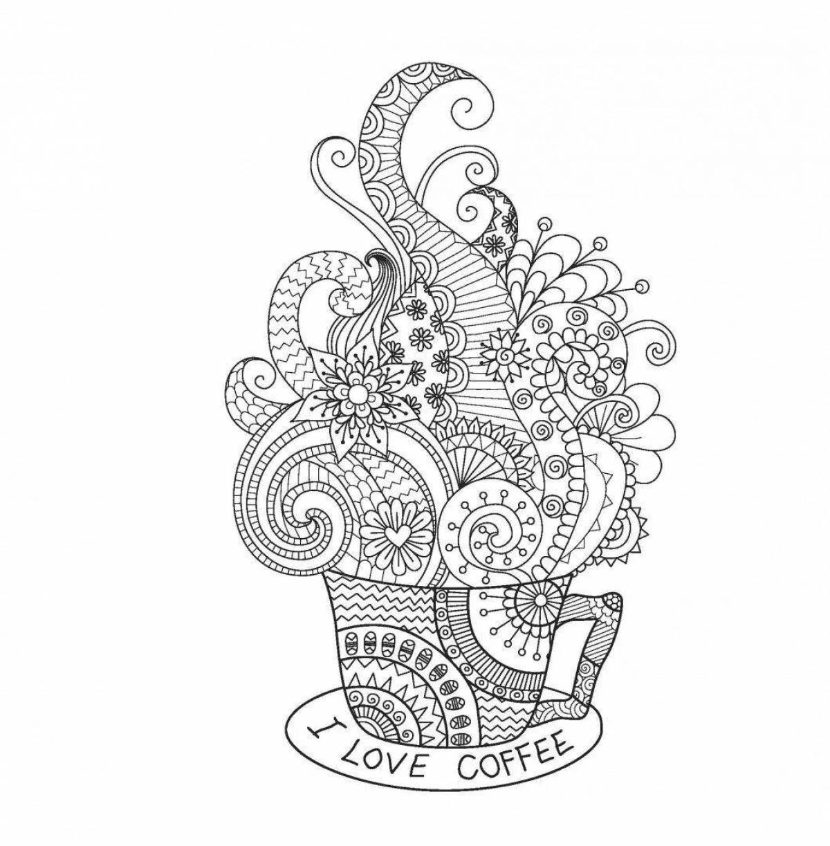 Hygge welcome coloring page