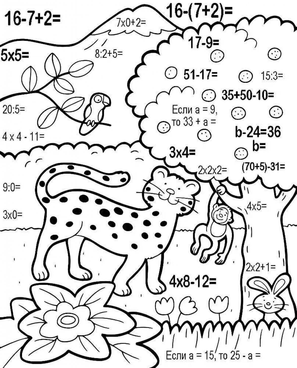 An entertaining coloring task for grade 2