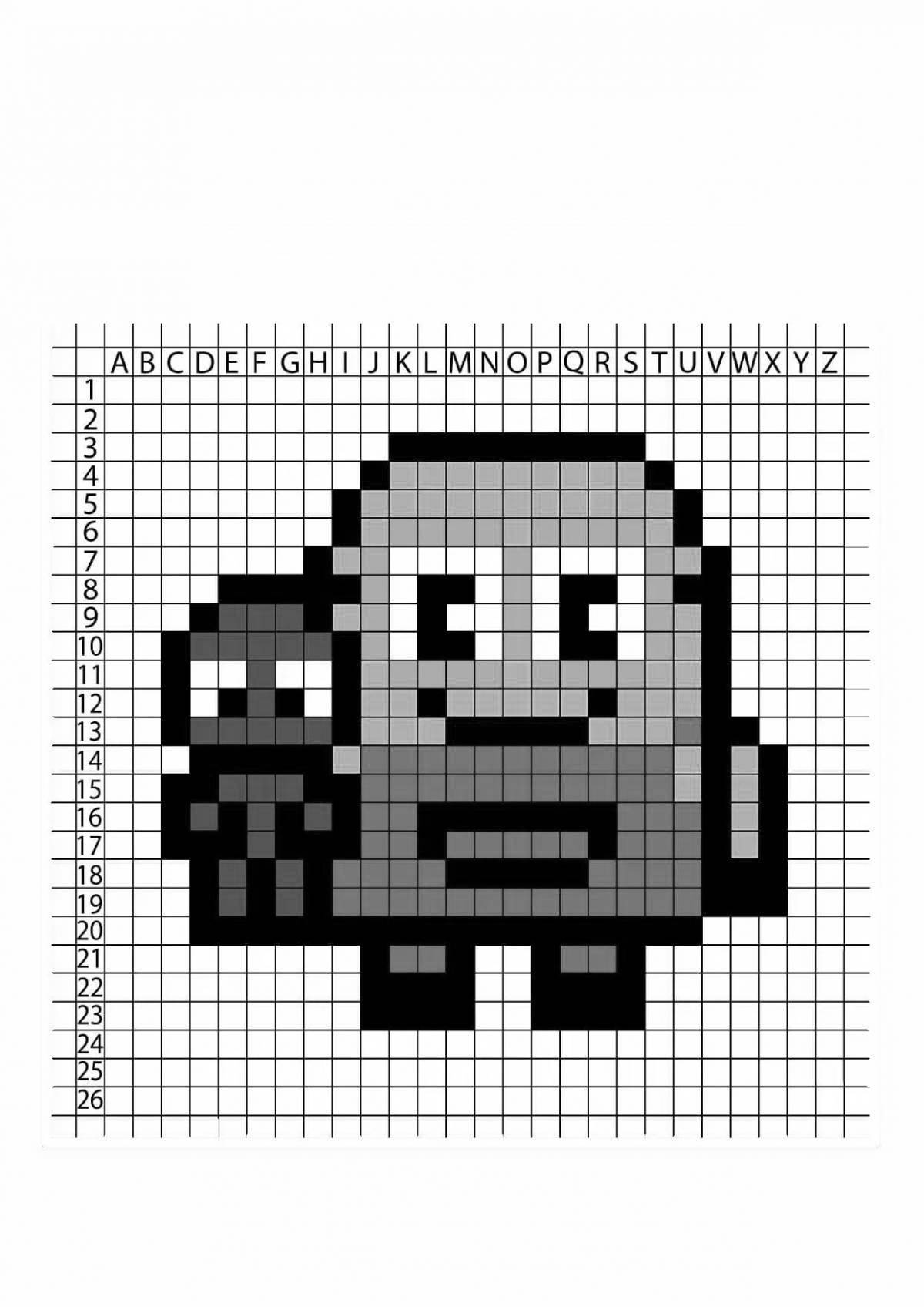 Прекрасный пиксель арт 2 по номерам