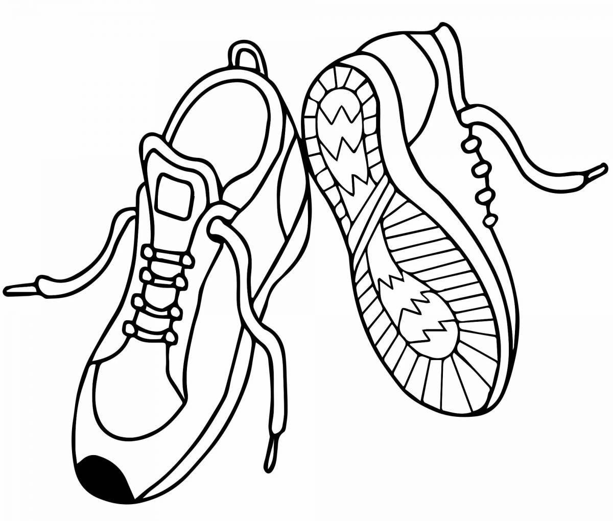 Adorable clothes and shoes coloring page
