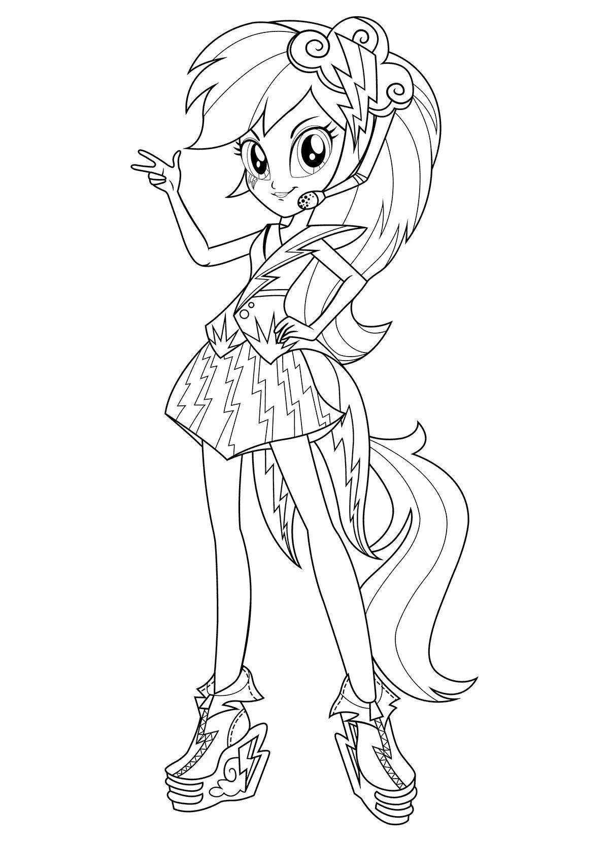 Great coloring pony equestria girls my little
