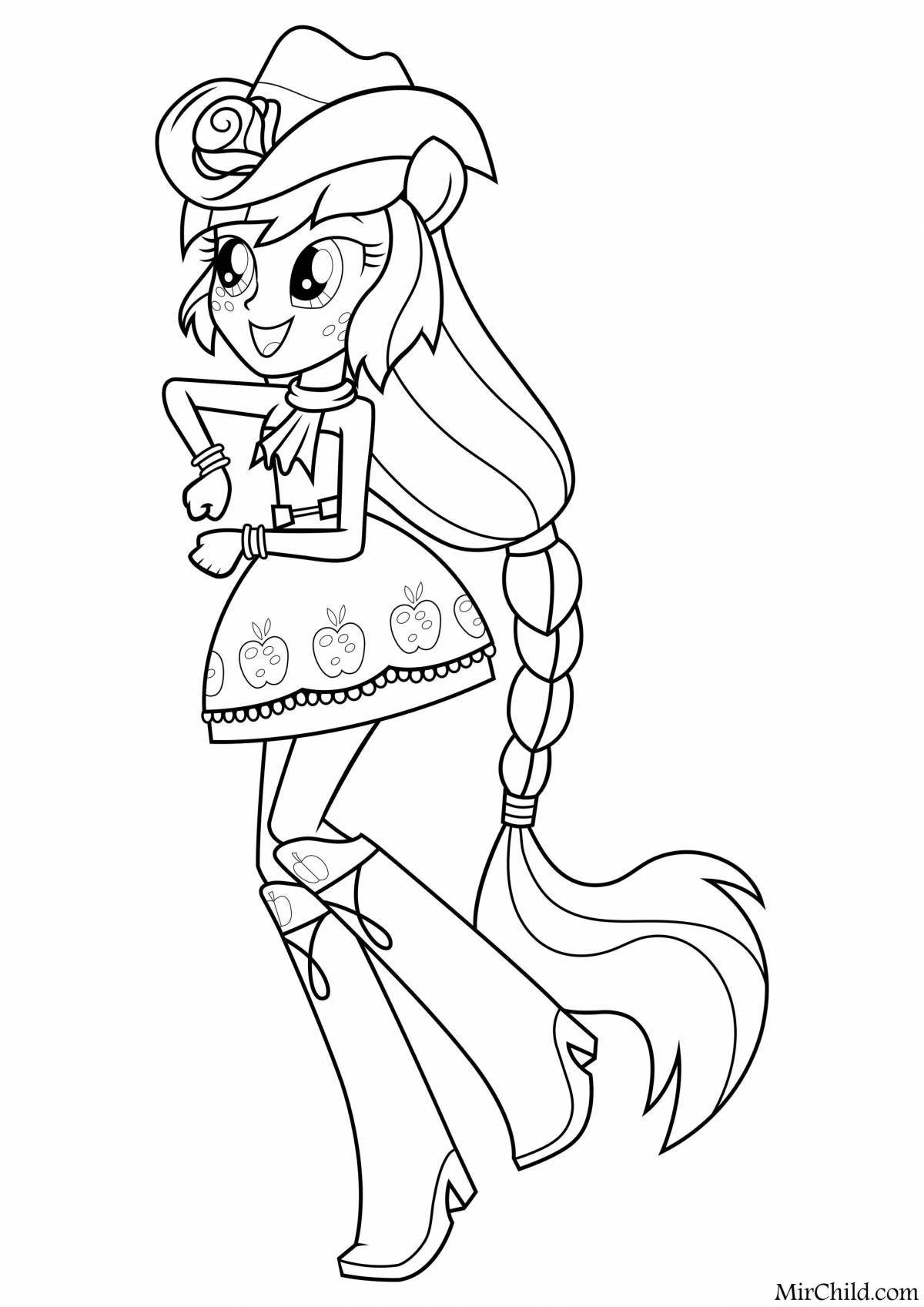 Coloring page pony equestria girls my little