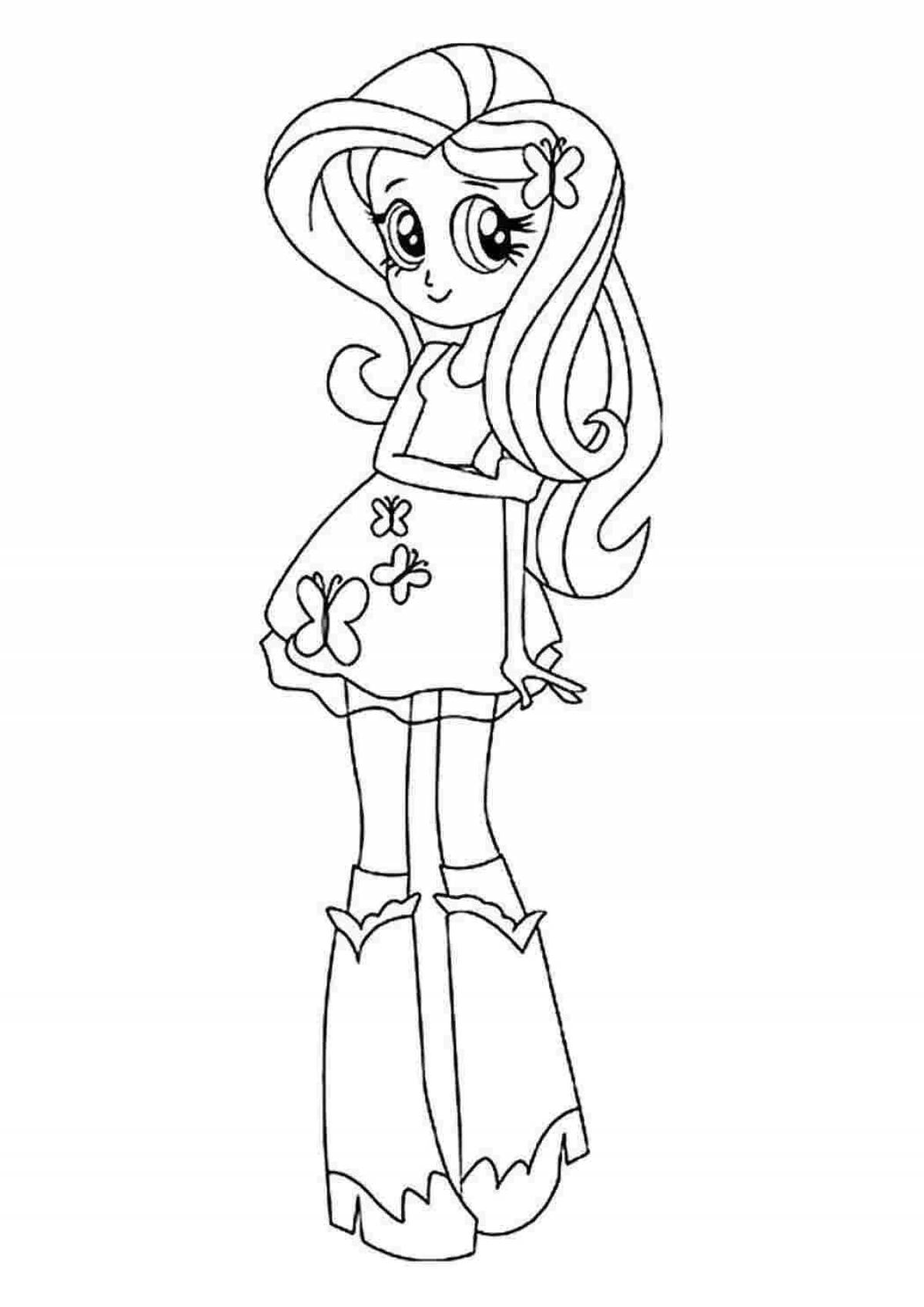 Glamor coloring pony equestria girl my little