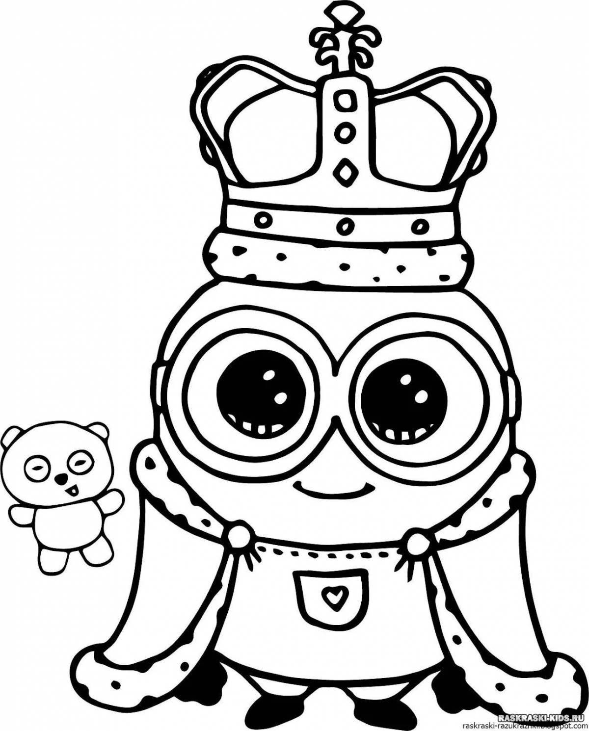 Minions funny coloring pages