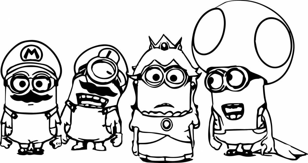Charming minion coloring book