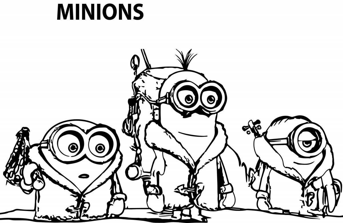 Fabulous minion coloring pages
