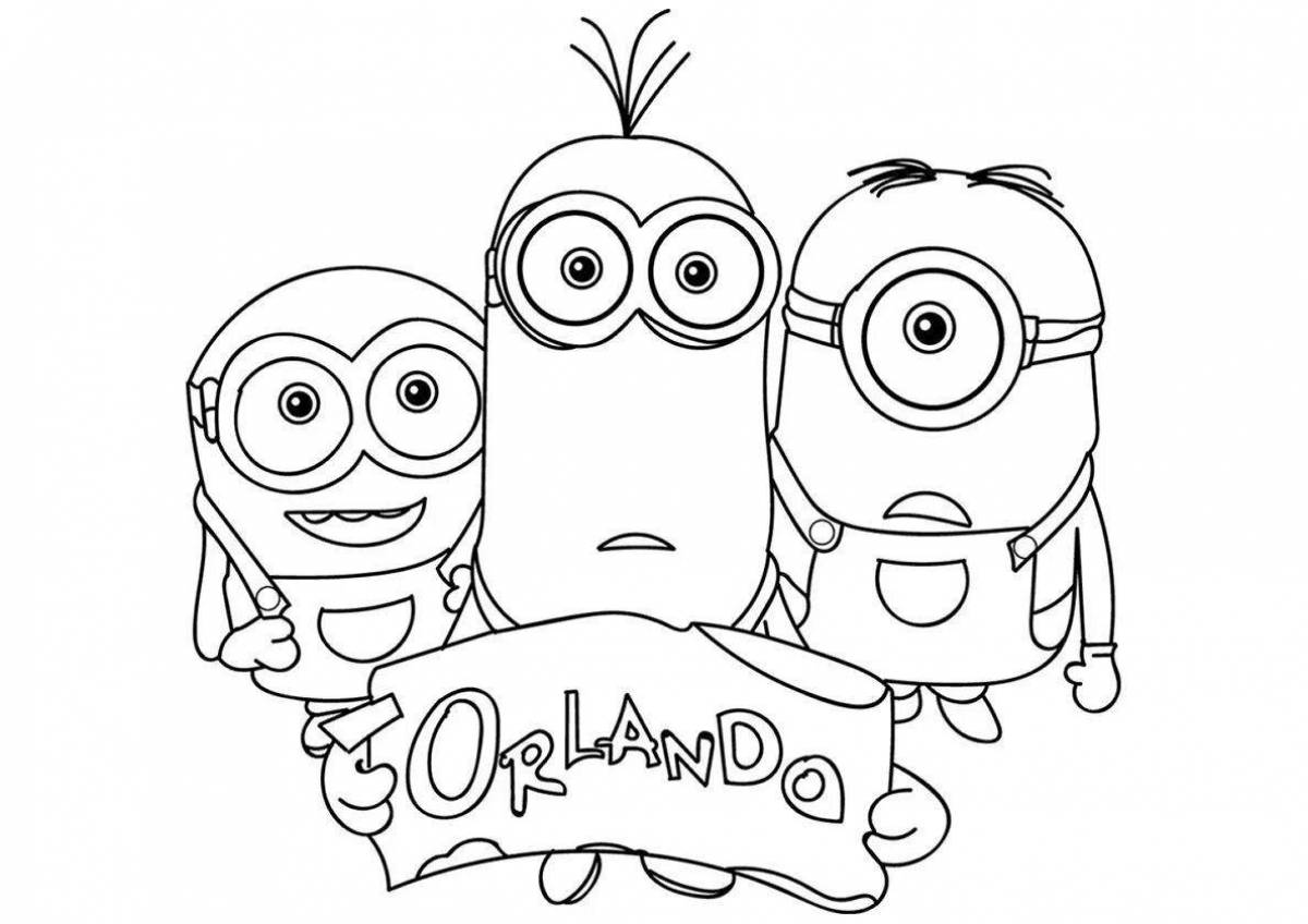 Awesome minion coloring pages