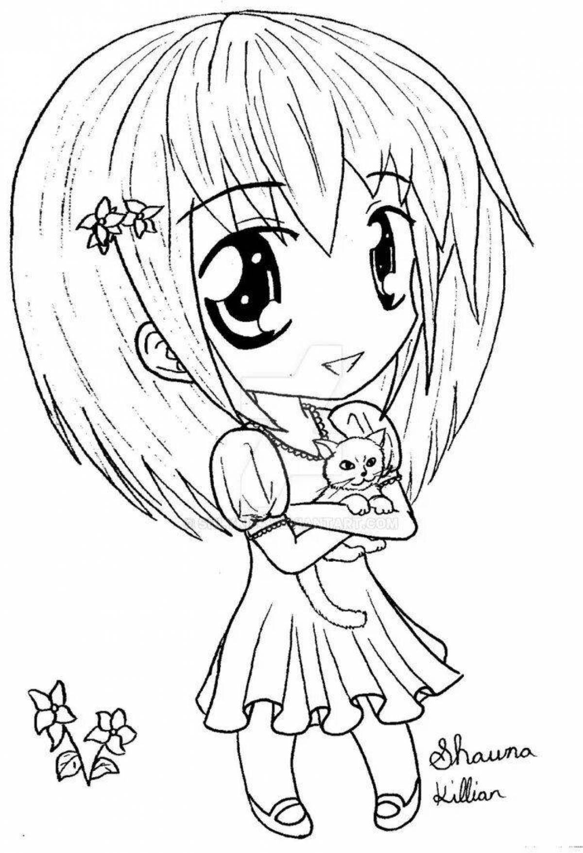 Amazing coloring pages for girls 10 years old anime cute
