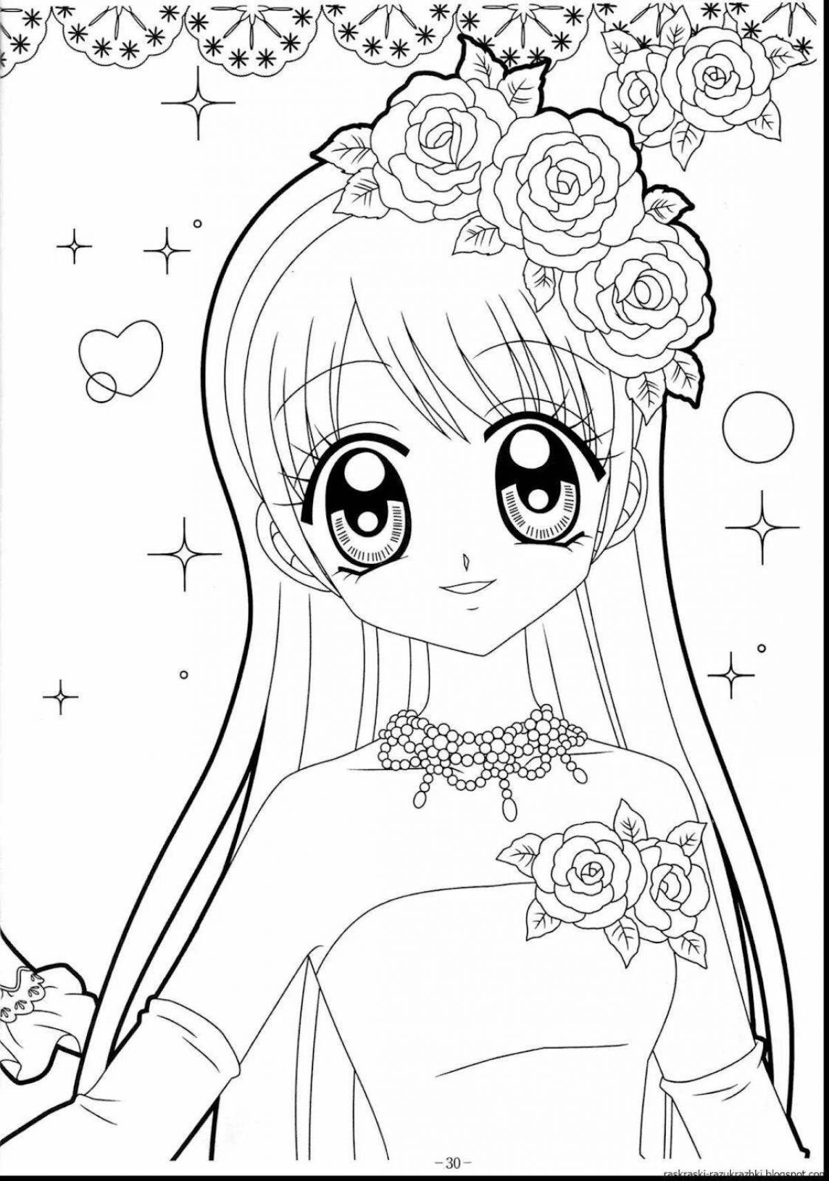 Amazing coloring book for girls 10 years old anime cute