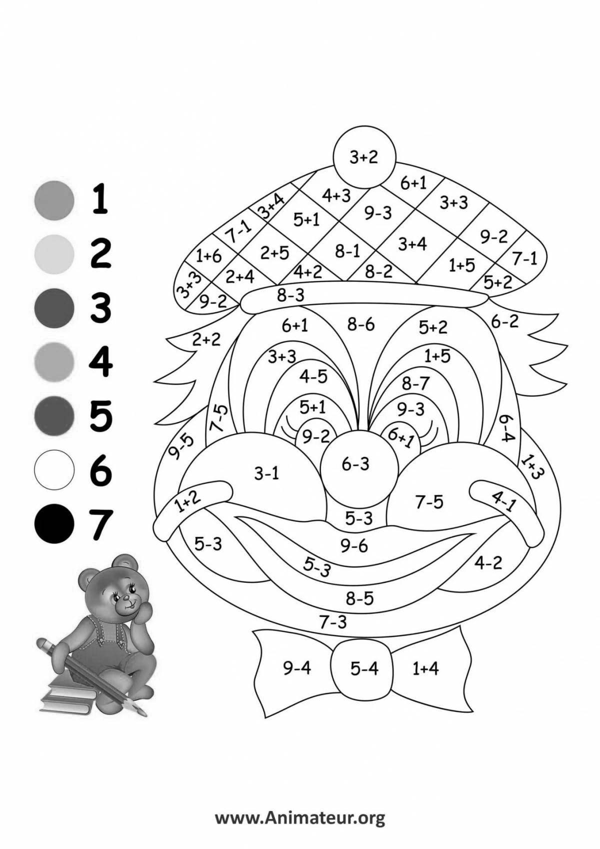 Fun coloring by numbers up to 10