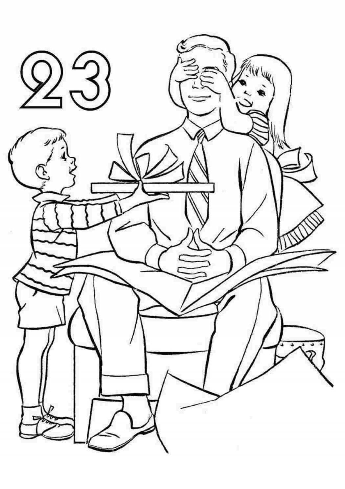 Brilliant coloring dad from daughter