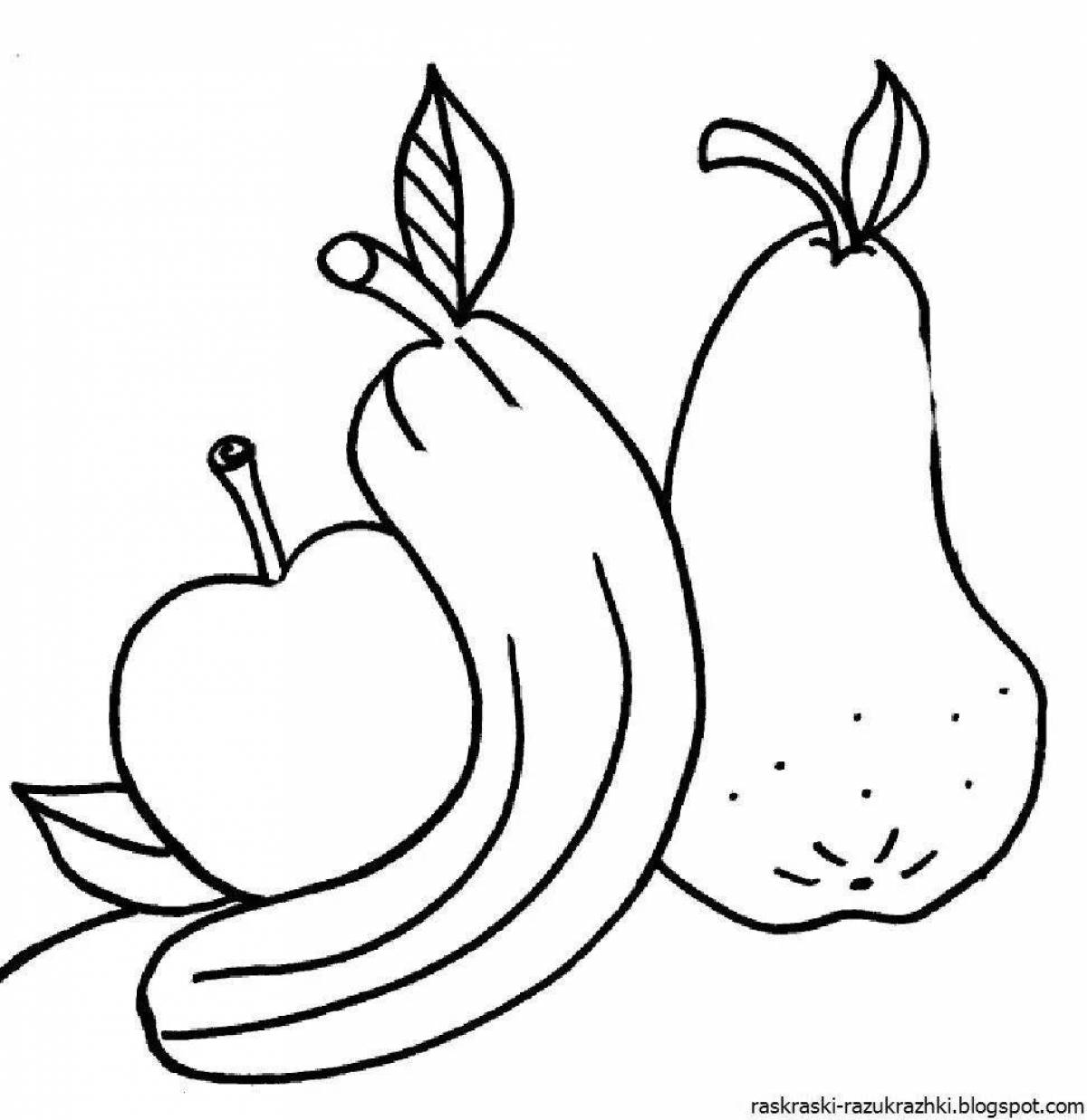 Coloring for toddlers 2-3 years old vegetables