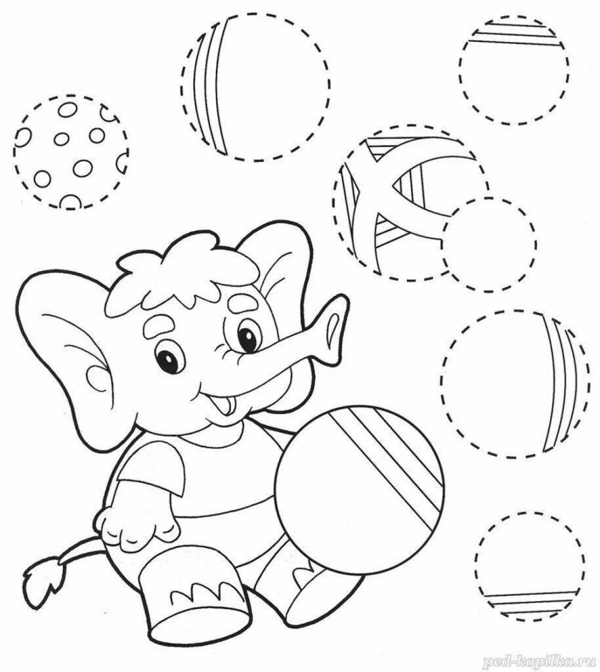 Stimulating coloring book for cognitive children 4-5 years old