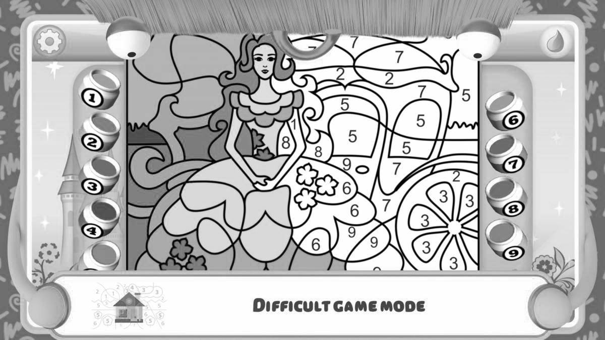 Юмористическая раскраска happy color game на компьютере