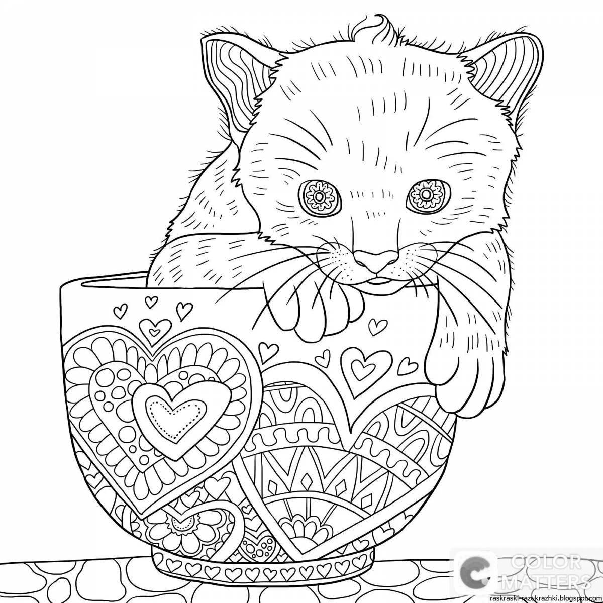 A fascinating coloring book for girls 10 years old - very beautiful animals