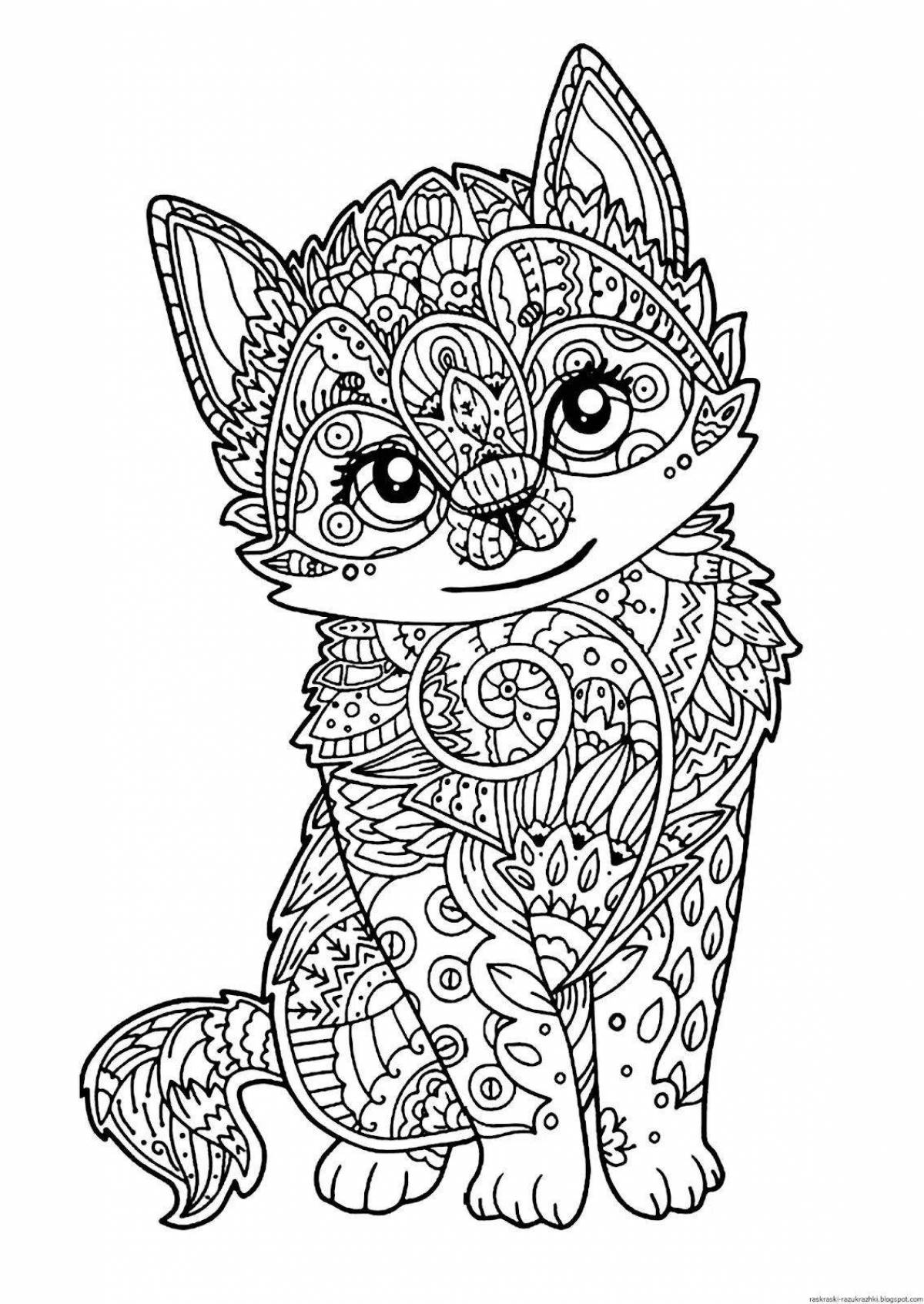 Delightful coloring for girls 10 years old - very beautiful animals