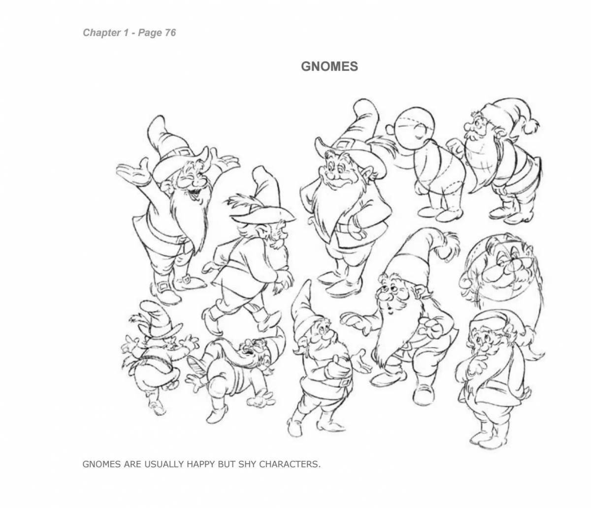 Coloring page charming villagers