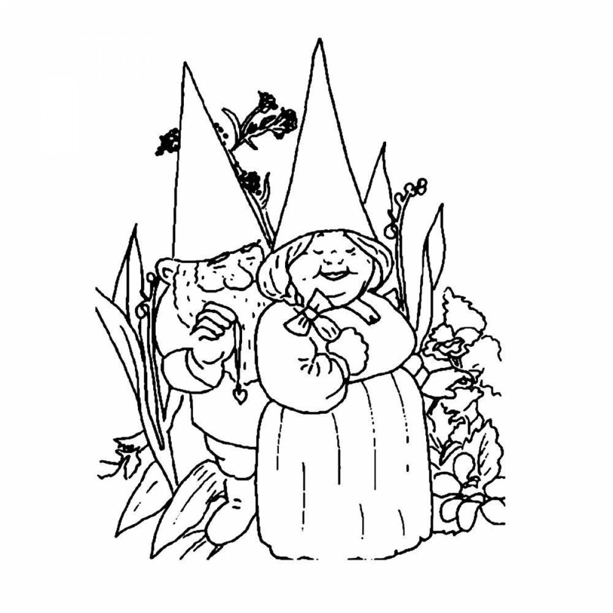 Coloring page mysterious inhabitants