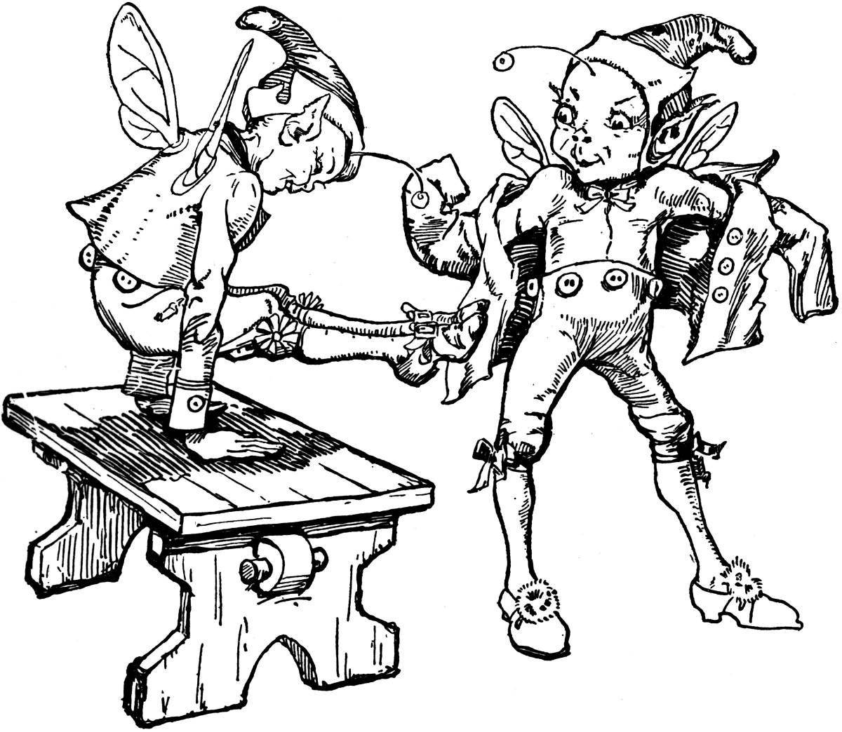 Coloring page legendary inhabitants