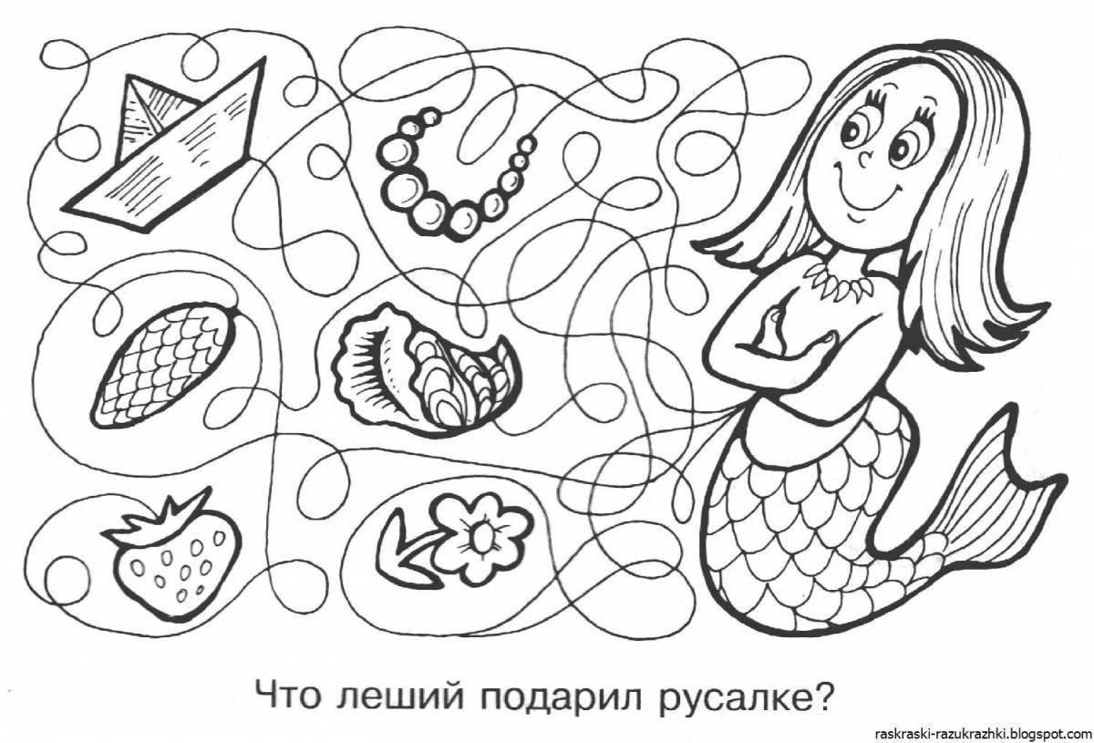 Joyful educational coloring book for girls 5-6 years old