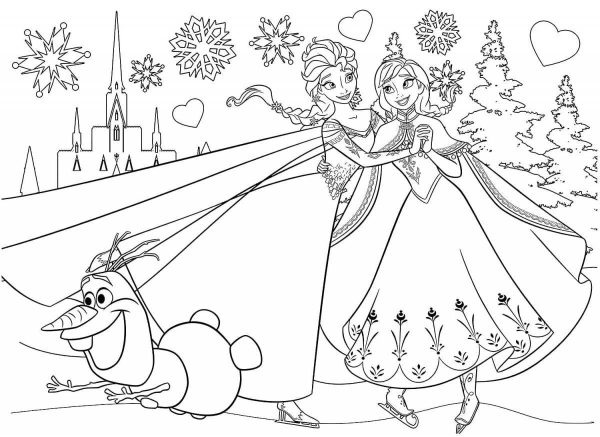 Elsa dreamy coloring book for kids 6-7 years old