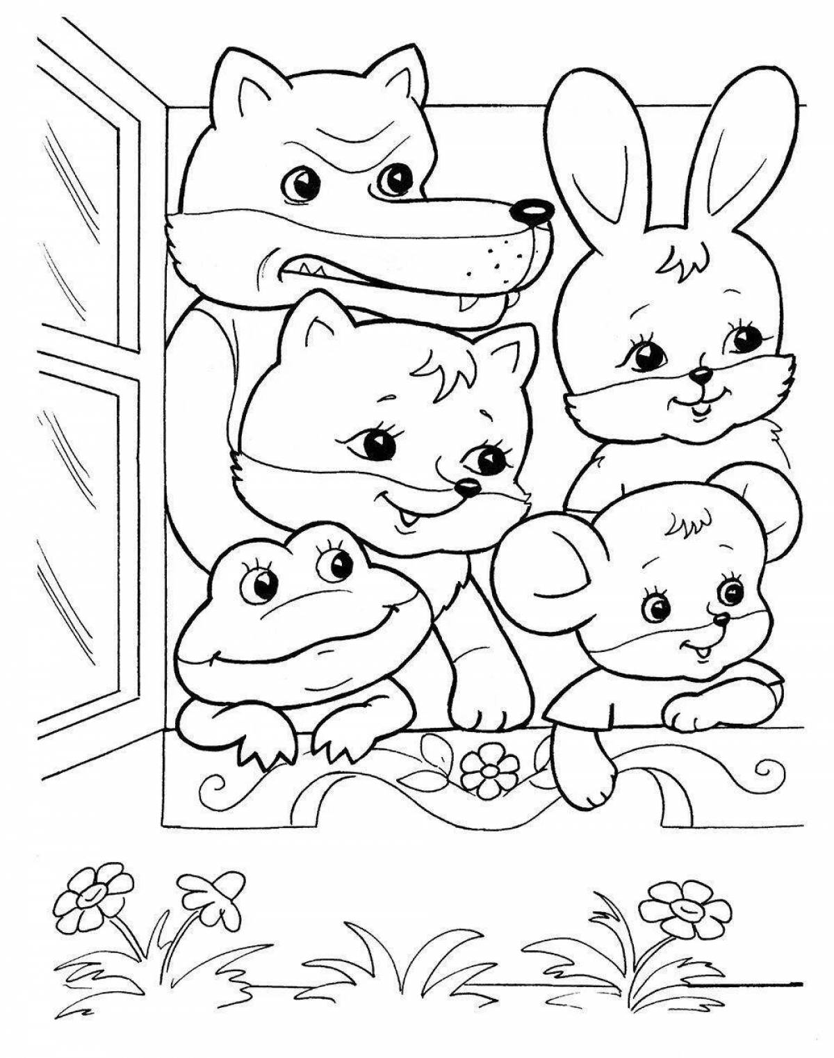 Glorious coloring book visiting a fairy tale 4-5 years old middle group