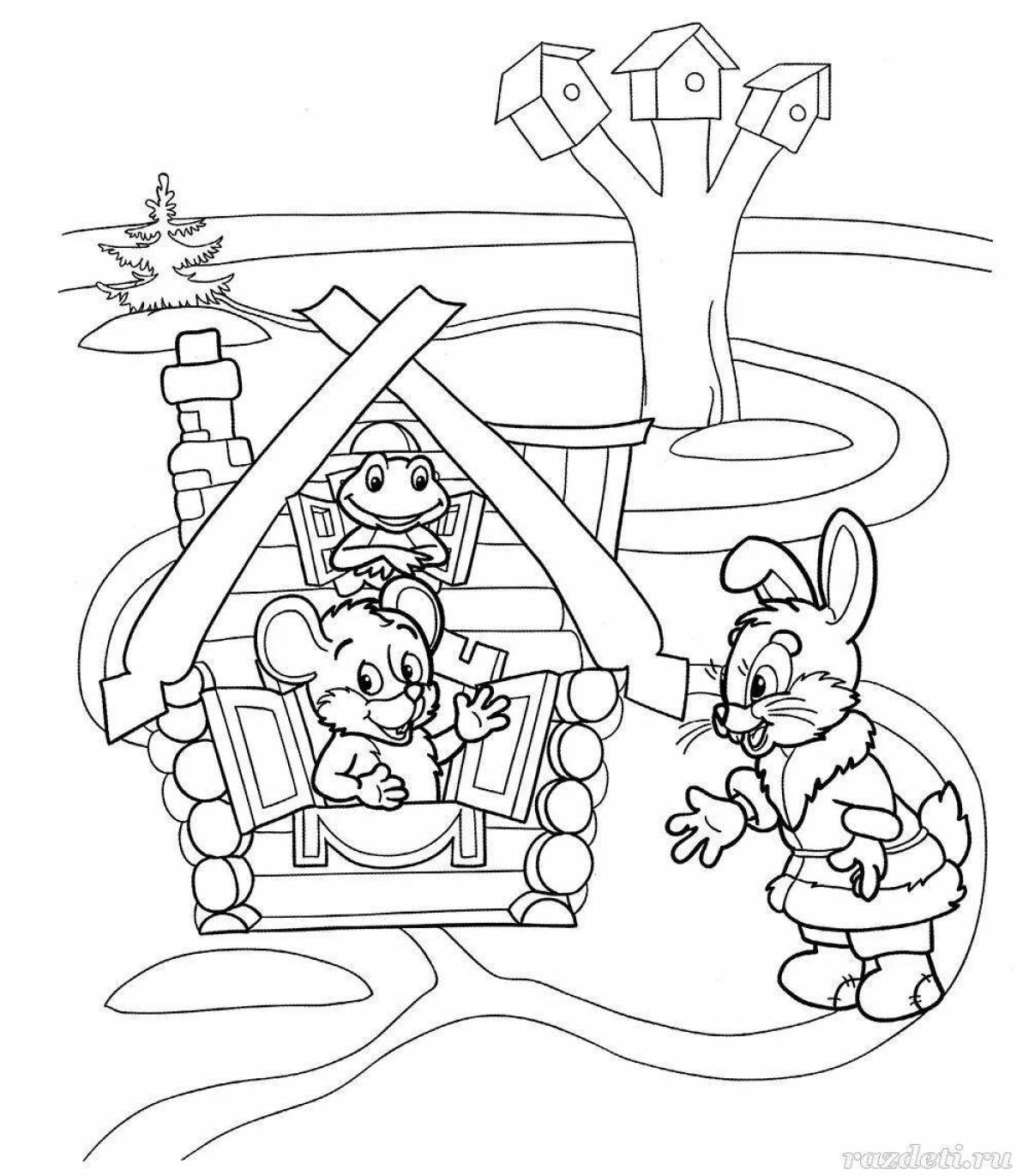 Poetic coloring book visiting a fairy tale 4-5 years old middle group