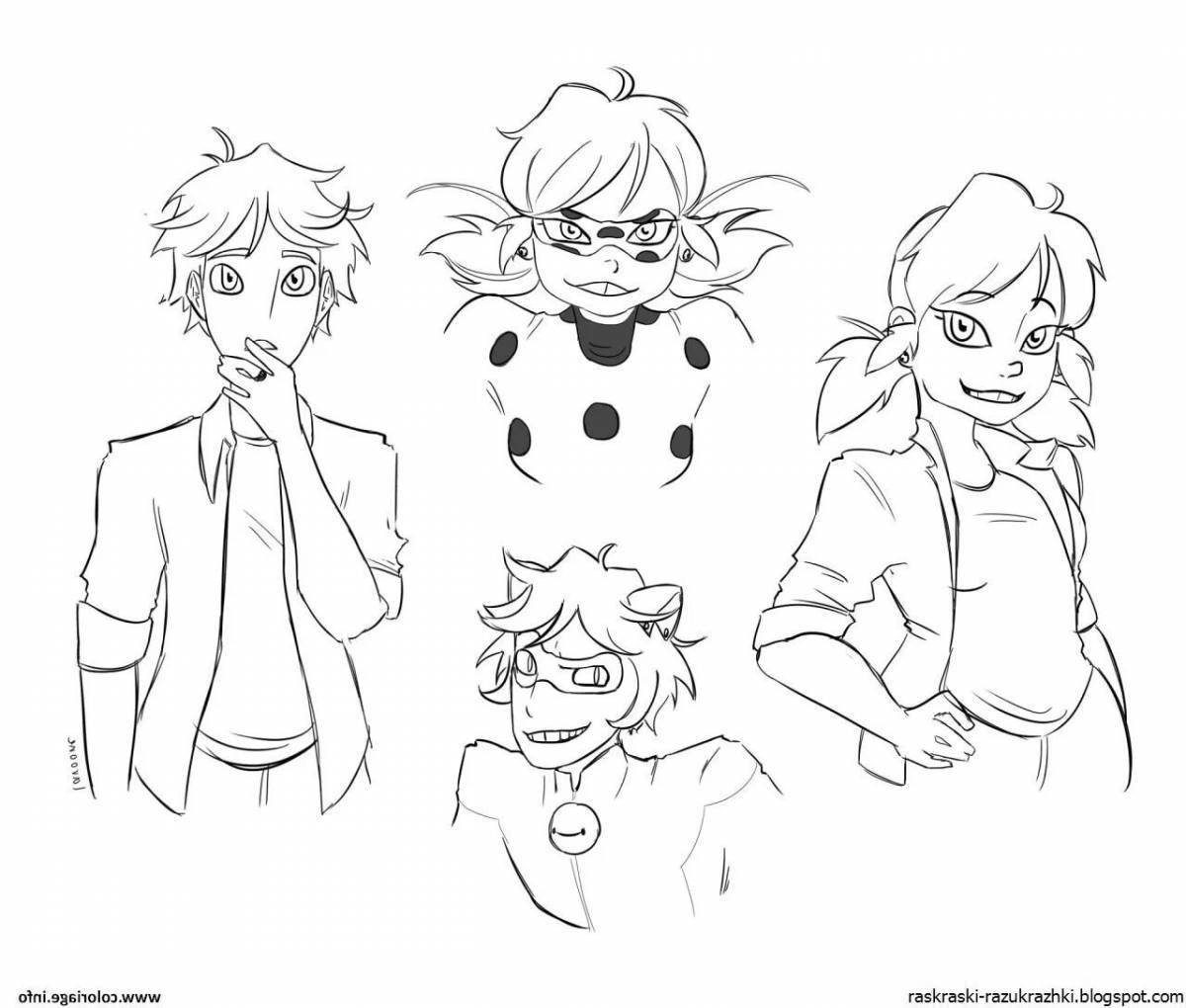 Photo Funny ladybug and super cat Adrian