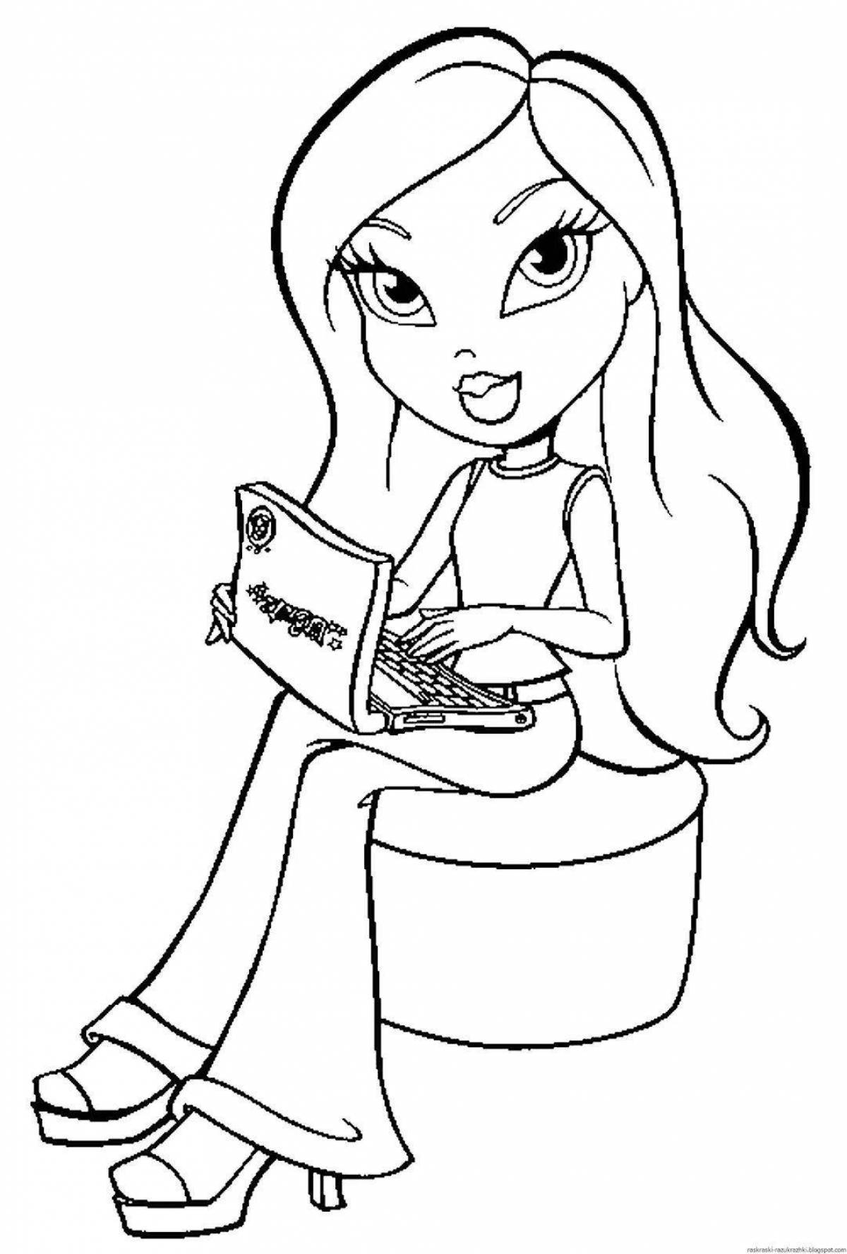 Glitter coloring book for girls 9-10 years old