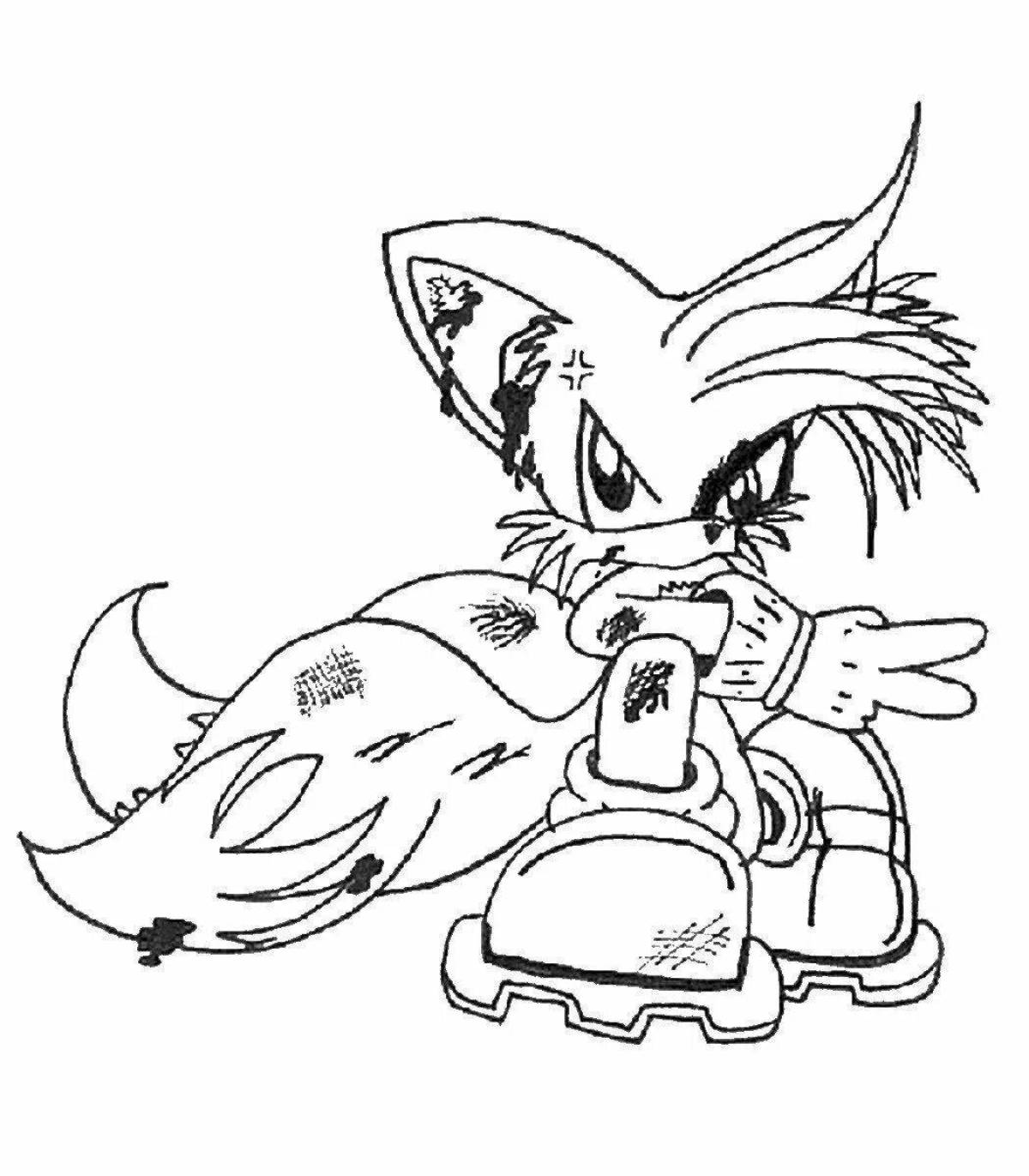 Colorful coloring pages with tails