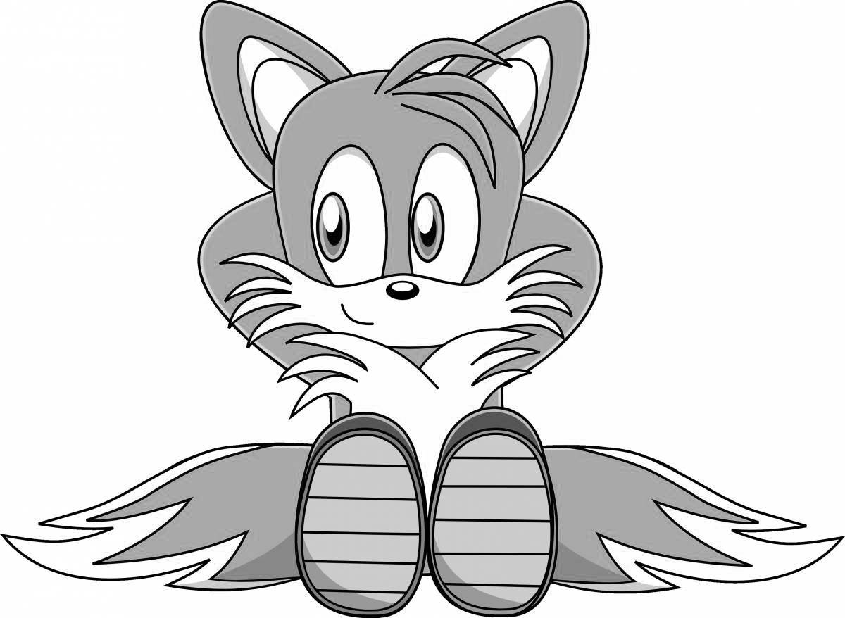 Photo Radiant coloring page tails