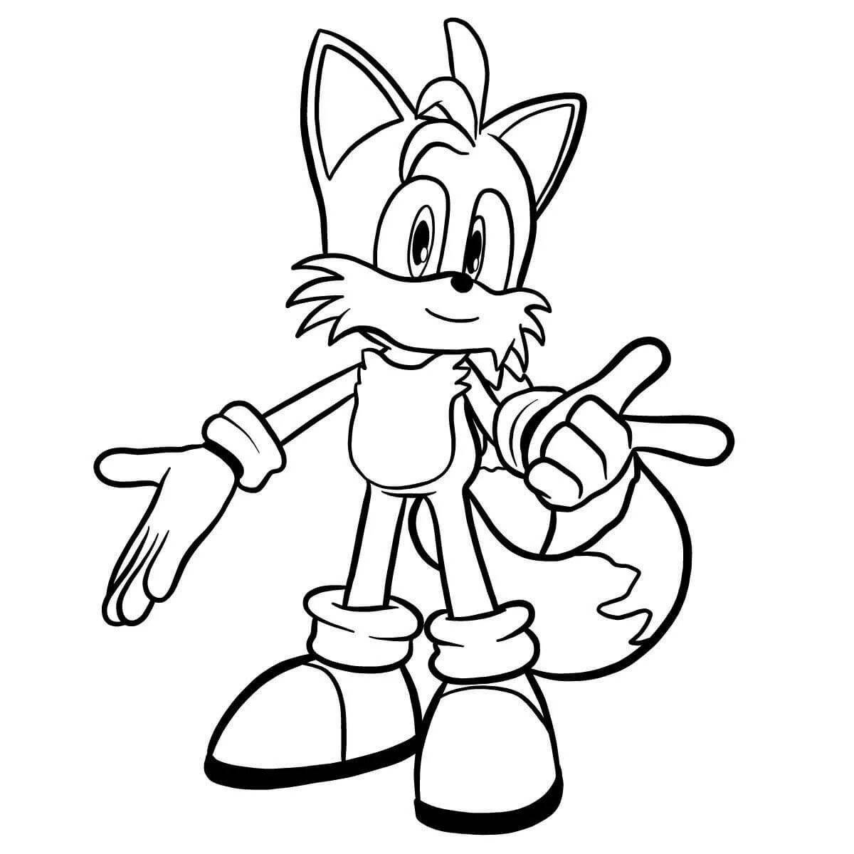 Swirling tails coloring page