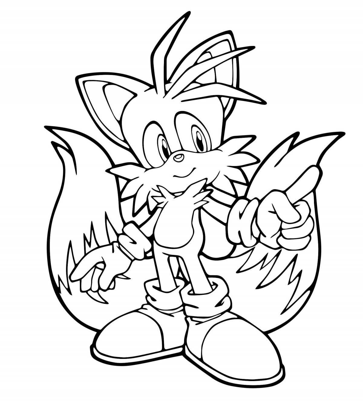 Curly tails coloring page