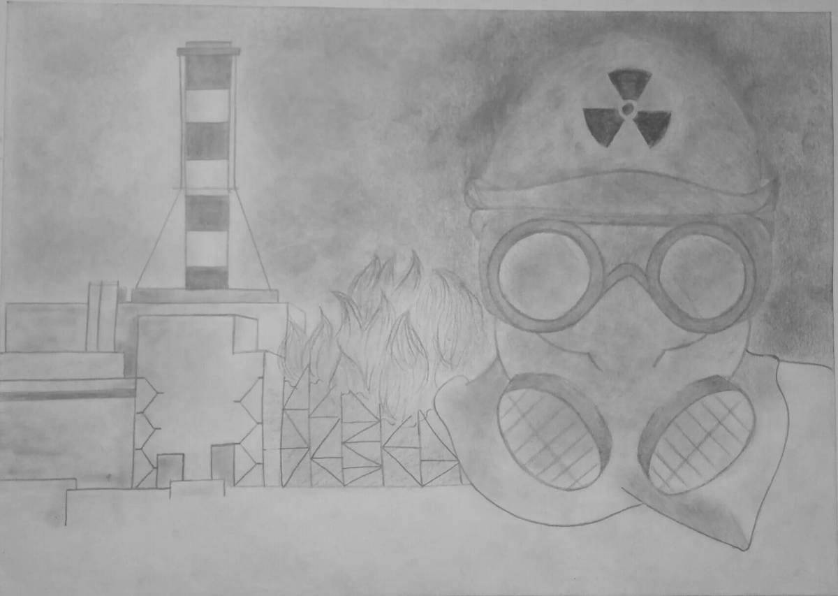 Раскраска лучистая припять