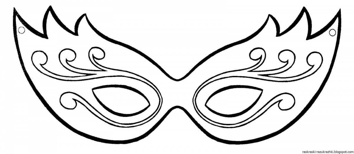 Glitter masquerade coloring