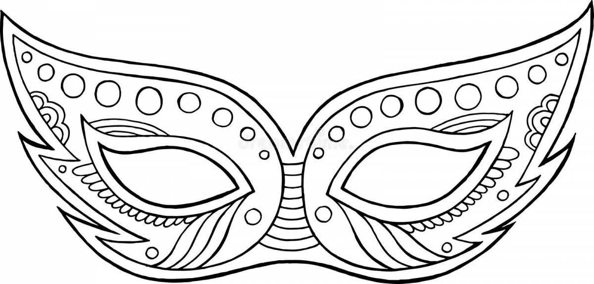 Coloring page dazzling masquerade
