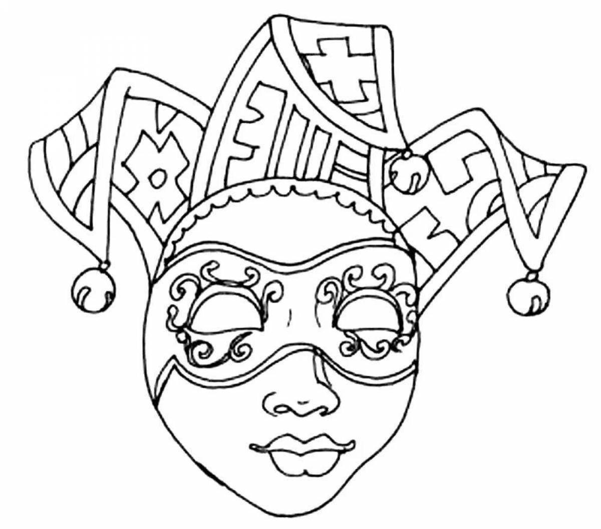 Coloring page gorgeous masquerade