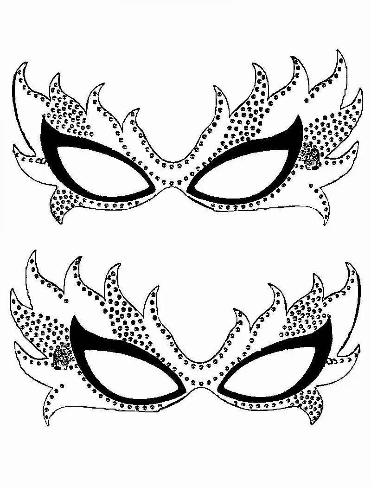 Decorated masquerade coloring page