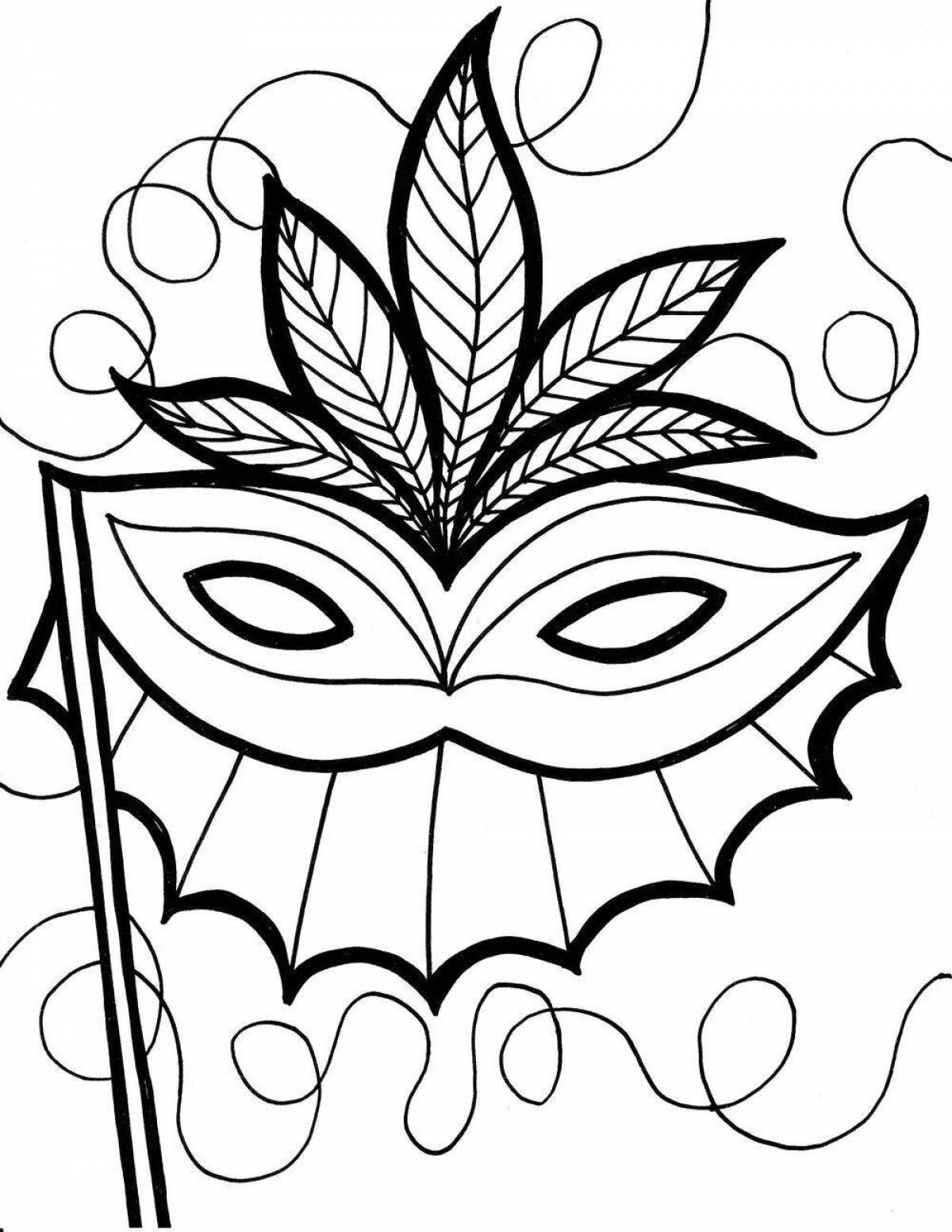 Generous masquerade coloring page