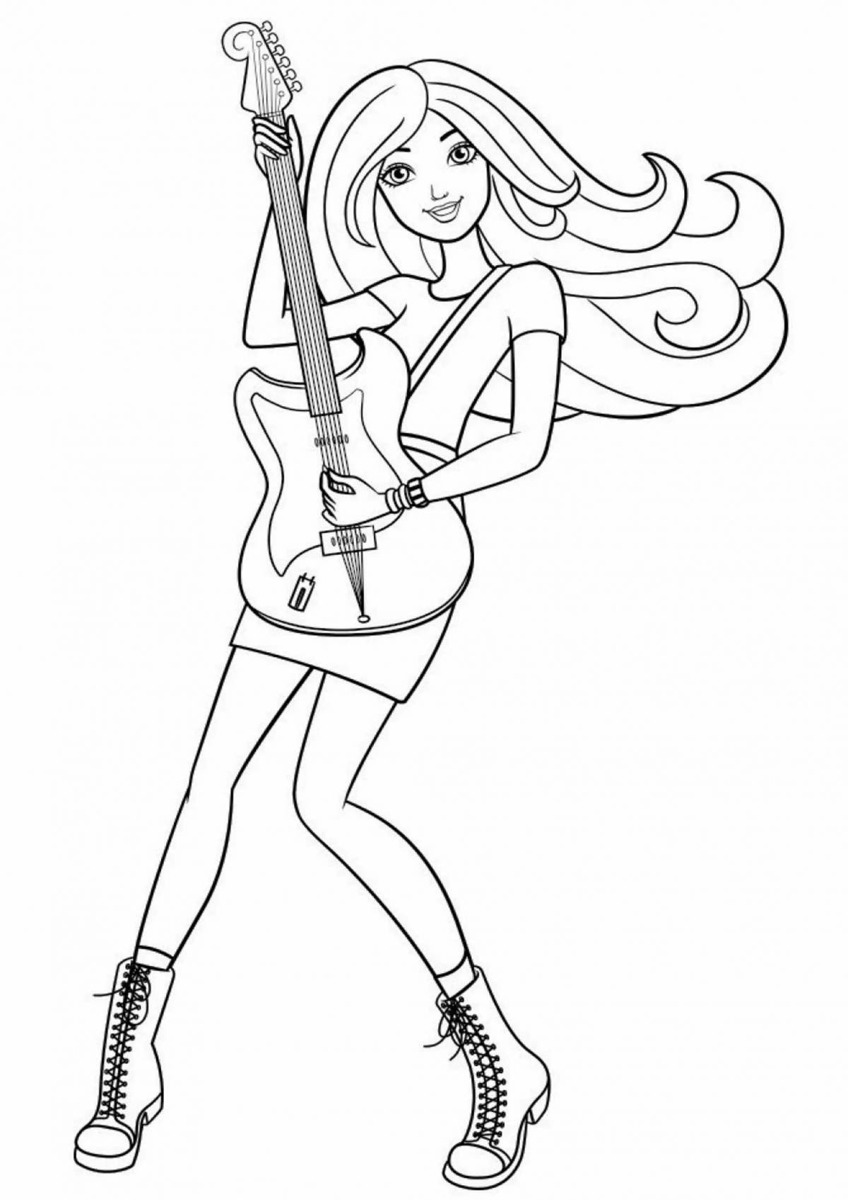 Coloring page joyful ranetki