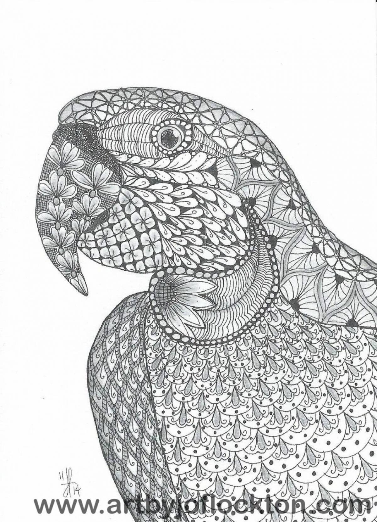 Zentangle energy coloring