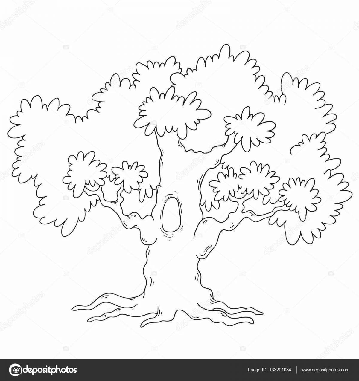 Lush tree coloring book