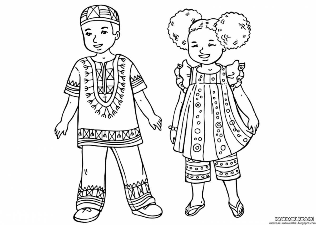 Coloring fairytale Tatars