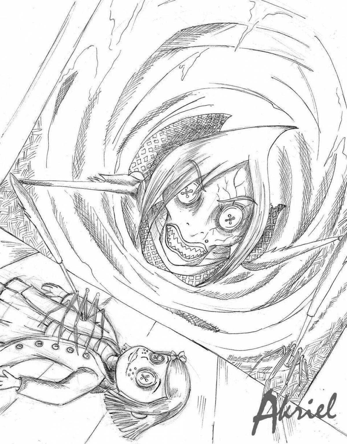 Photo Caroline shining coloring page