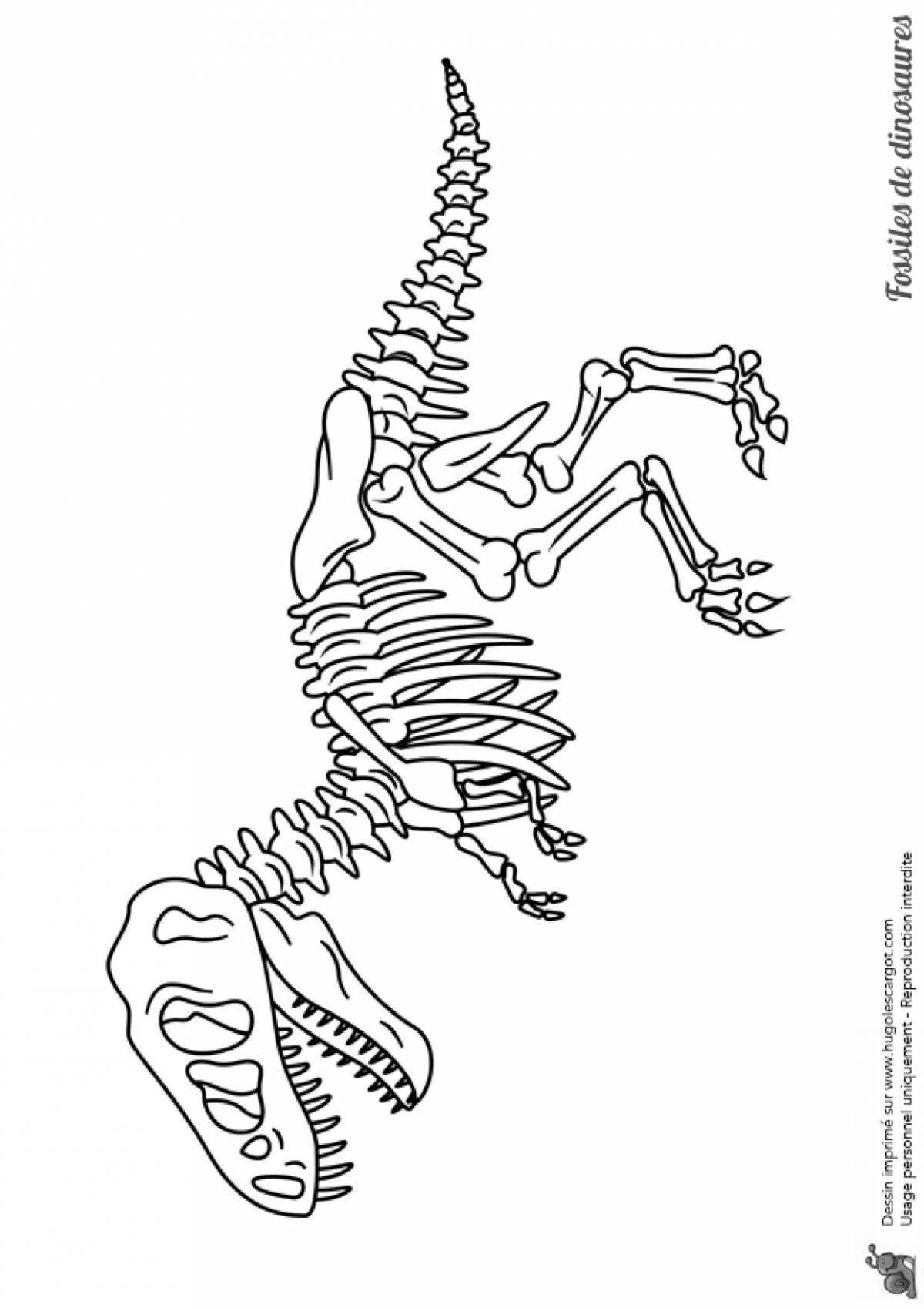 Поразительная страница раскраски скелета