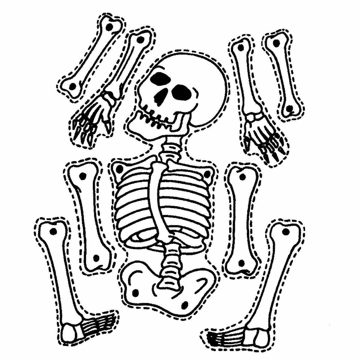 Nerving skeleton coloring page