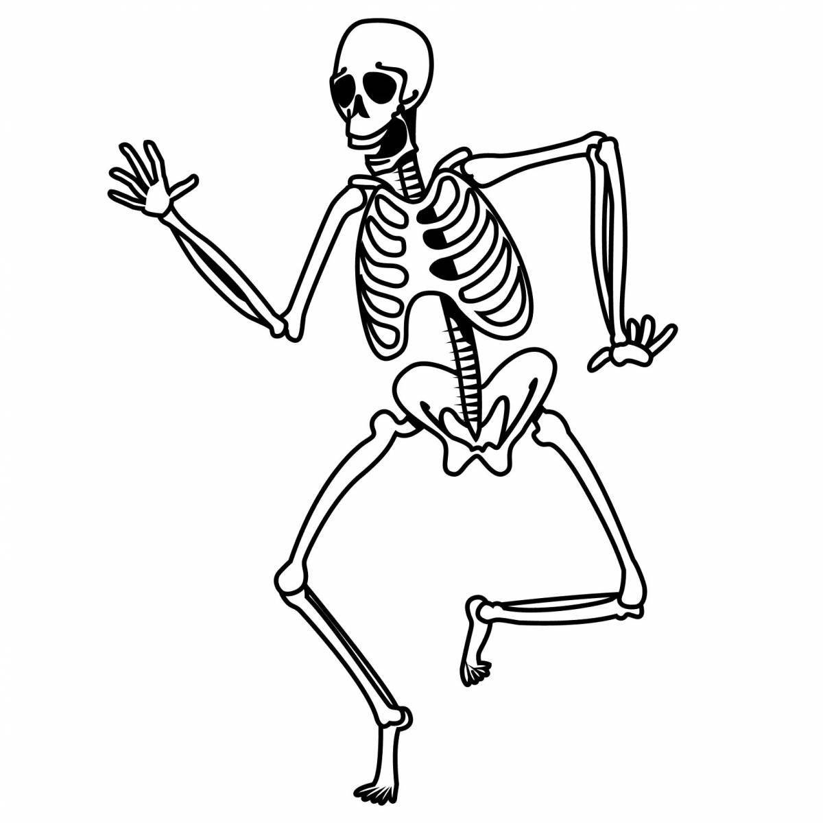Coloring page unearthly skeleton