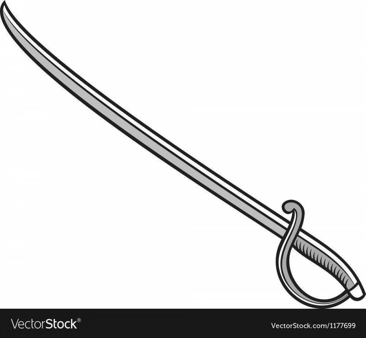 Photo Bright saber coloring page