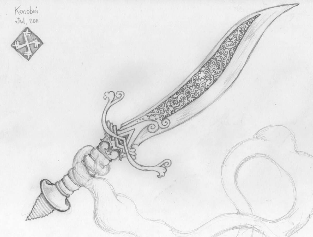 Photo Coloring shining saber