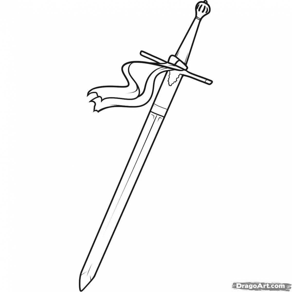 Photo Great coloring saber